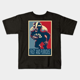 Fats And Furious Honey Badger American Football Player HOPE Kids T-Shirt